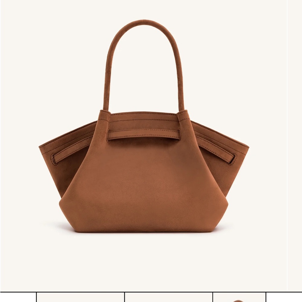 JW PEI Brown Hana Medium Faux Suede Tote Bag